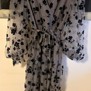 Chicwish Black Floral Dress